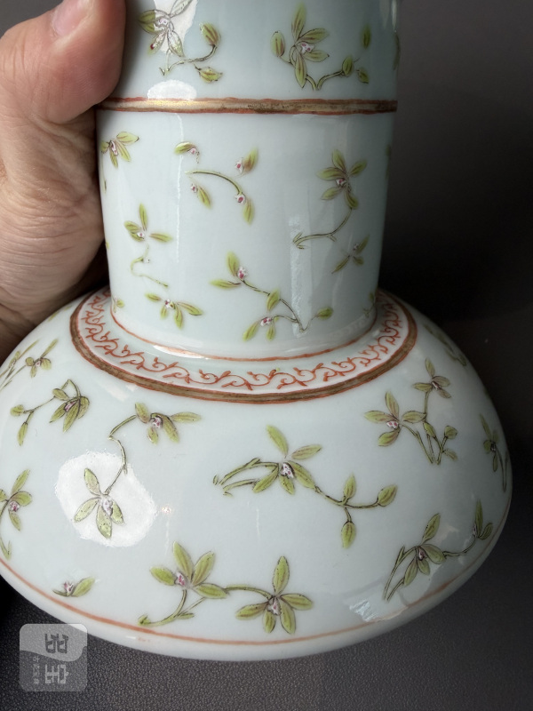 清光绪 粉彩兰花纹豆 - 图14
